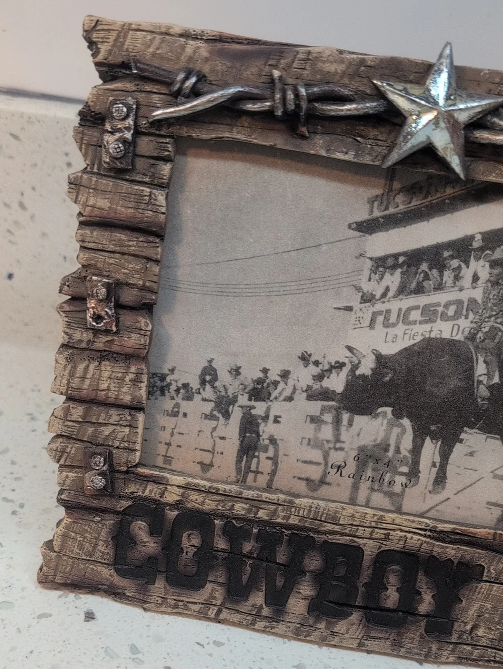 Cowboy Western Rustic Picture Frame – Brown